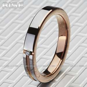 NEW GIFT WOMEN TUNGSTEN RING ROSE GOLD WEDDING BAND A73  