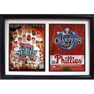 2008 Philadelphia Phillies Champion Banner Photograph Including Two 8 