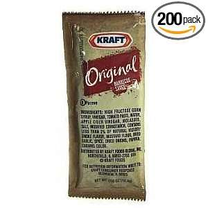 Kraft Barbecue Sauce, Original, 0.4375 Ounce Single Serve Packets 