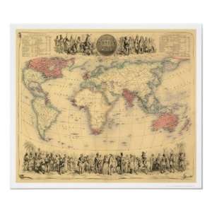  British Empire Throughout the World 1855 Posters