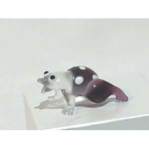    Collectibles Crystal Figurines Opaque Purple Frog 