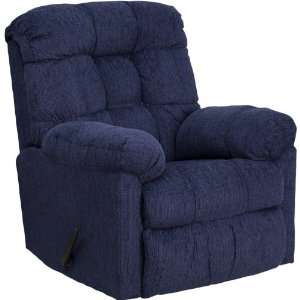   Blue Chenille Rocker Recliner   Flash Furniture HM 400 RADAR BLUE GG