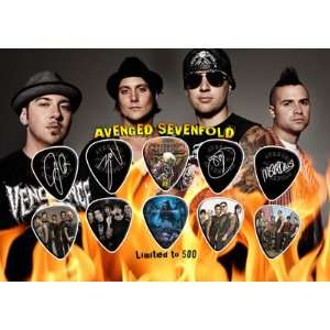 Avenged Sevenfold Signed Autographed 500 Limited Edition Guitar Pick 