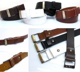 Men/Women Brown (Tan) Genuine Leather Belt 30/32/34/36  