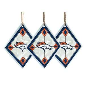   NFL Art Glass Decorative Ornament Set (3 Pieces)