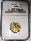 1988 $10 NGC MS69 1/4 Oz Uncirculated American Gold Eagle  