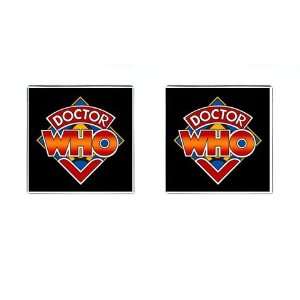    Doctor Who Diamond Logo Set of 2 Square Cufflinks 