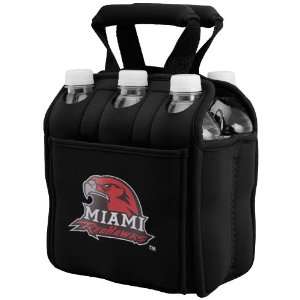  NCAA Miami University RedHawks Black 6 Pack Neoprene 