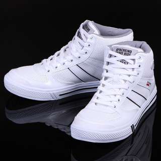 New White Sneakers Hi Top Casual Mens Shoes US 7 10 SZ  