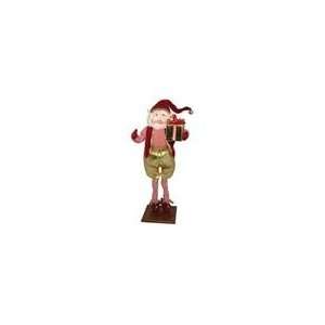 25 Fantasy Peppermint Pat Christmas Elf Holding Present on Displ 