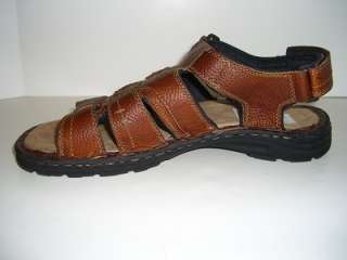 CLUB ROOM SURFBN   FIRE Mens Brown Leather Sandals Shoes Size 10 7 