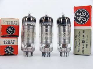 NOS (New Old Stock) GENERAL ELECTRIC 12BA7 vintage electron tubes 