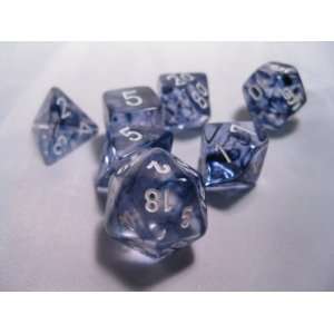   RPG Dice Sets Black/White Nebula Polyhedral 7 Die Set Toys & Games