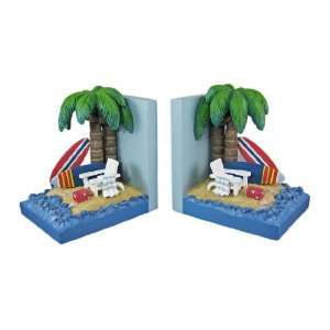  Tropical Beach Scene Bookends Surfing Book Ends