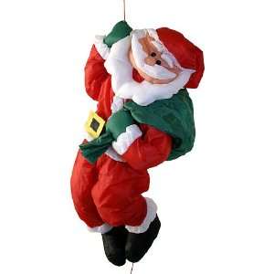 Holiday Musical Animated Rope Climbing Santa Decoration  