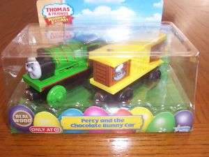 Thomas Wooden Train Happy Easter Percy & Mr. Jollys Chocolate Bunny 