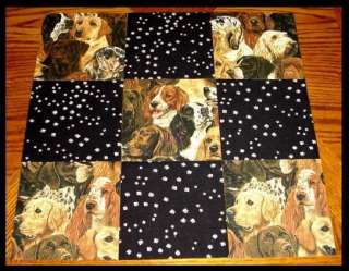 32 BIG 6 HANDSOME DOGS & PAWS Quilt Fabric Squares Kit  