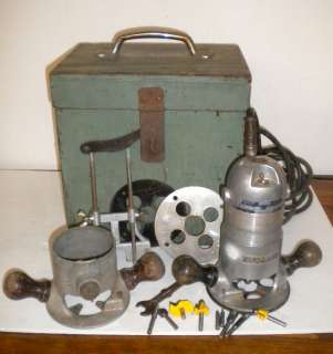 Antique Stanley H 13 B 8  B Commercial Router in Case w/ Attachments 