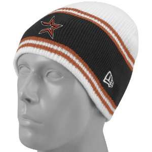  New Era Houston Astros Black 5 Stripe Knit Beanie Cap 
