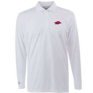  Arkansas Long Sleeve Polo Shirt (White)