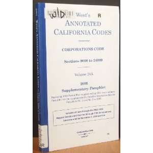  Wests Annotated California Codes Corporations Code Sections 