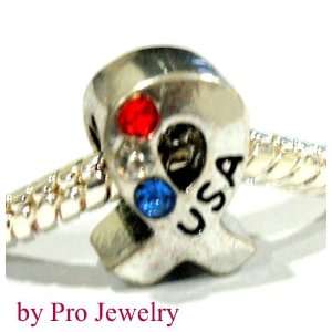  Pro Jewelry Antique Silver Support Our Troops Red White 