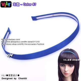 VILY 1cm Wide Hair Accessory Satin Ribbon HEADBAND  