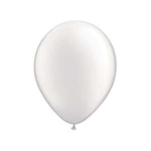  11 Metallic White Balloons 