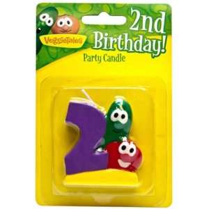  Veggie Tales Number 2 Birthday Candle