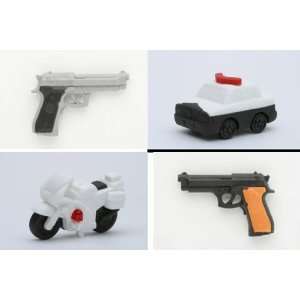  Iwako Japanese Eraser / Toy / Police Set / 4PCS Toys 