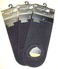 NEW ALFANI MENS 3 PAIRS NO SHOW SOCKS WICKING SHOE SIZE 6 12 BLACK