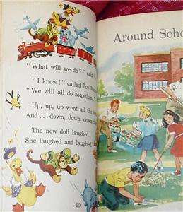 1940s Vintage Primer Up The Street And Down School Book  