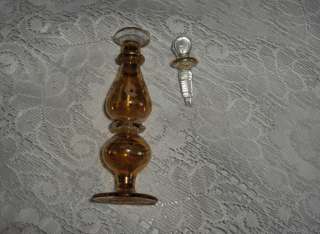   vintage hand blown crystal glass perfume bottles from Murano, Italy