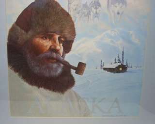 1983 Jon Van Zyle ALASKA Print Mountain Man SIGNED  