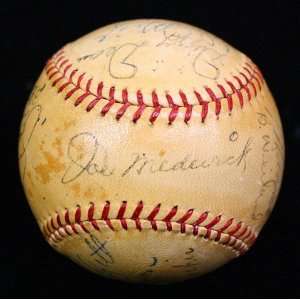   1937 St.louis Cardinals Team Signed Baseball Ball Jsa 