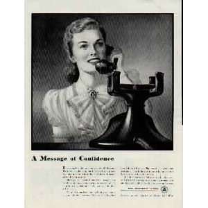   the Nation in Peace and War  1942 Bell Telephone System Ad, A0812