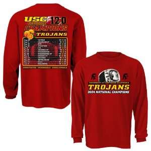  USC Trojans 2004 National Champions Schedule Cardinal Long 