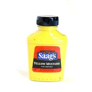 Saags Yellow Mustard 8 Oz. Squeeze Bottle  Grocery 