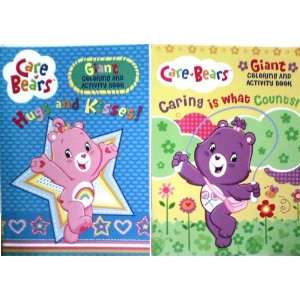 Care Bears 2 Coloring and Activity Book Set Hugs and Kisses and 