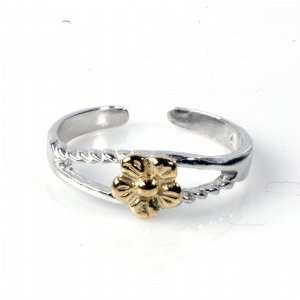  Sterling Silver Toe Ring   Two Tone Jewelry