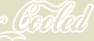 Air Cooled NEW WHITE Outline Coke Font VW Decal Sticker  