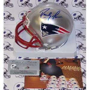  Randy Moss Autographed Mini Helmet   New England Patriots 
