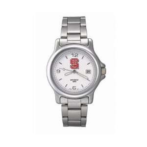 North Carolina State Wolfpack Mens Chrome Varsity Watch with 