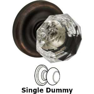  Single dummy crystal clear knob with contoured radius rose 