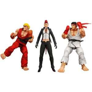  Street Fighter Iv Figure (Et of 3) Ryu, Ken & Viper Toys 