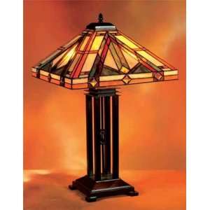  Tiffany Style Stained Glass Table Desk Lamp Mission T1819 