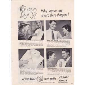  Arrow Shirts For Men 1952 Original Vintage Advertisement 