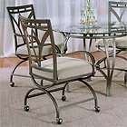 Steve Silver Madrid Fabric Dining Arm Chair w/Casters