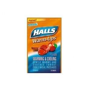  Halls Warm Ups Cough Drops with Warming & Cooling Liquid 