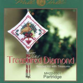 Partridge Tiny Treasured Diamond Ornament Bead Kit Mill Hill 2010 